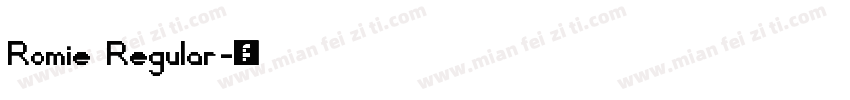 Romie Regular字体转换